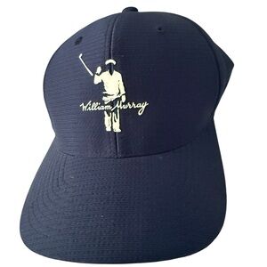 William Murray Flex Fit Size L-XL Navy Blue With Plaid inside Lined Bill Golf